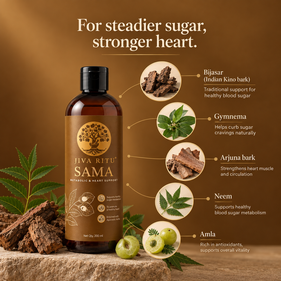 JivaRitu Sama — for steadier sugar, stronger heart, key ingredients